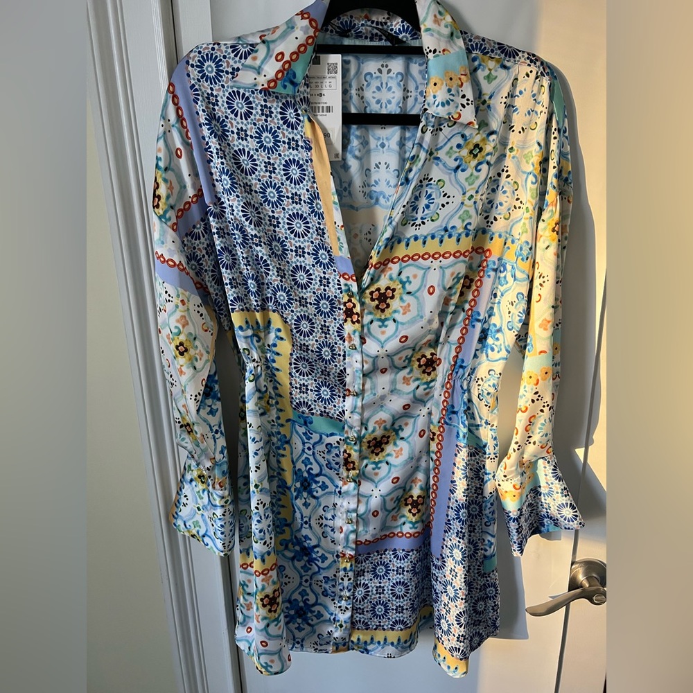multicolor printed zara dress